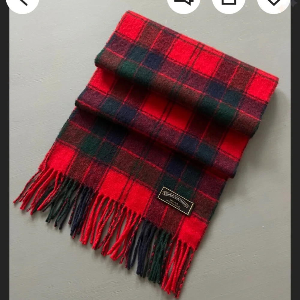 Vtg James Pringle Weavers 100% Wool Scarf